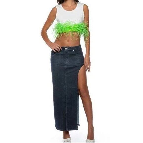 Long denim skirt - Picture 2 of 5